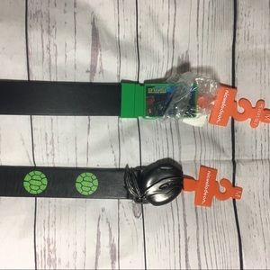 Ninga turtle belts boys black and green